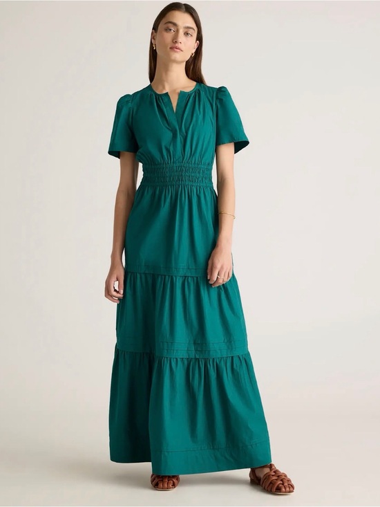 Quince Dresses & Skirts - Quince Teal Tiered Maxi Dress